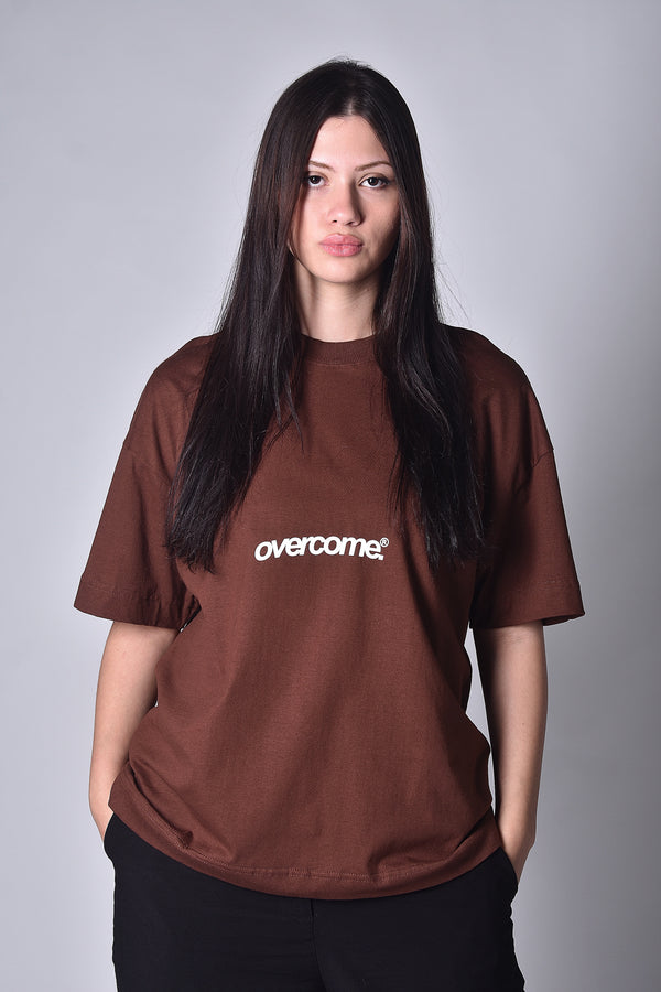 Camiseta Overcome Oversized Minimal Marrom