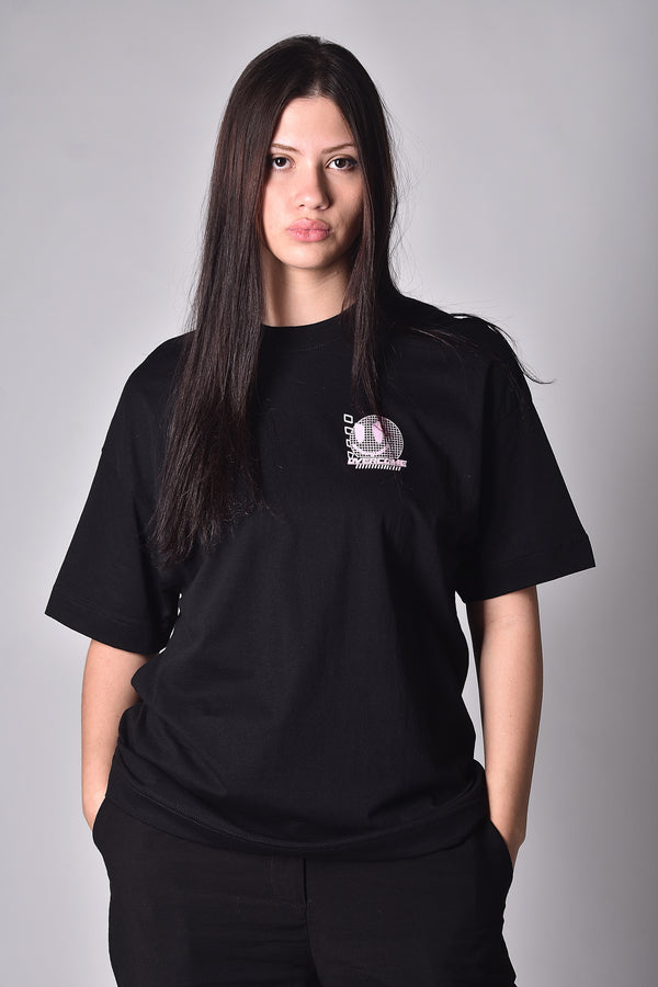 Camiseta Overcome Oversized Domination Smile Preta