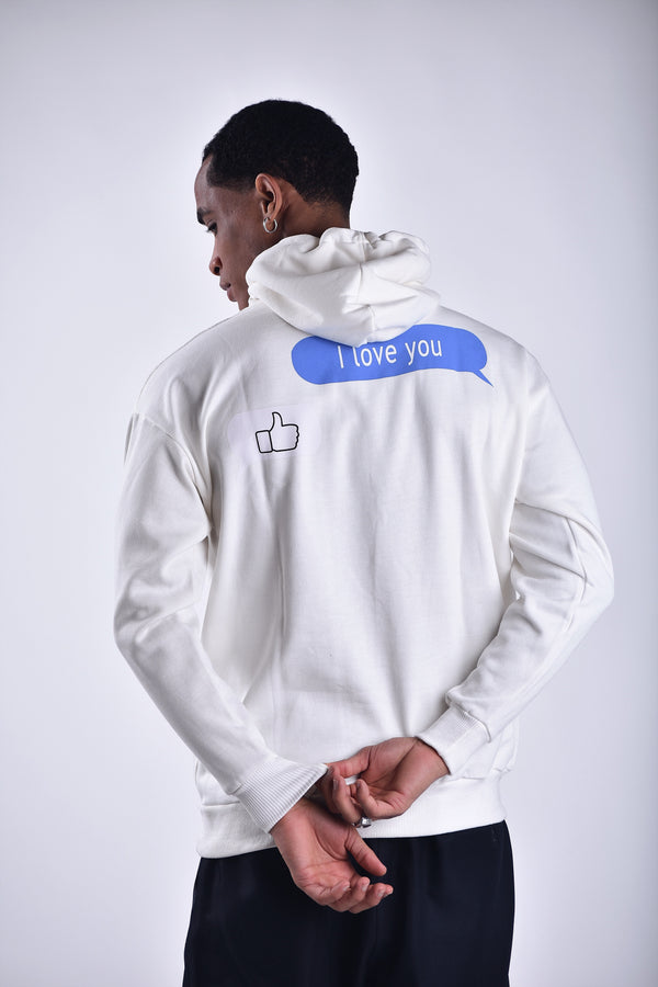Moletom Overcome Canguru I Love Off White