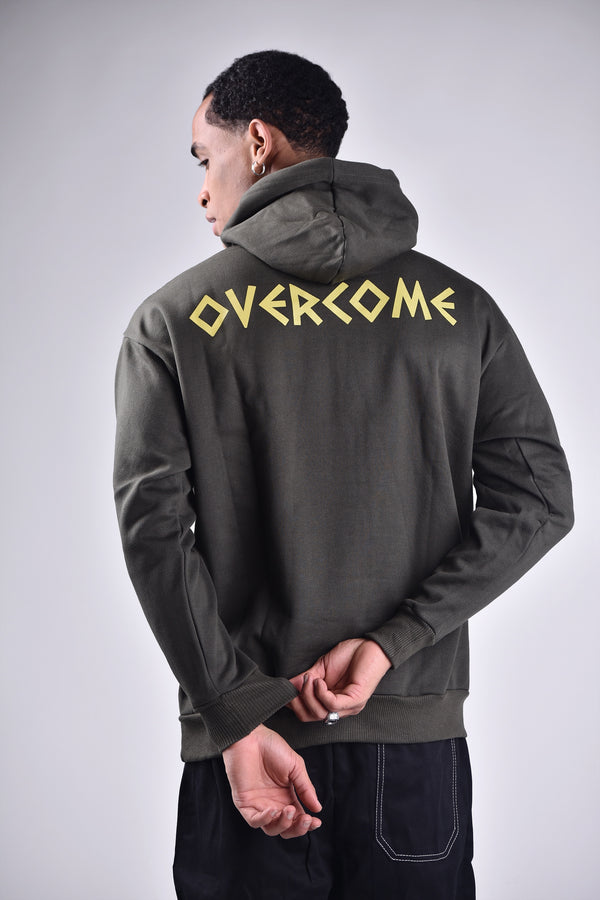 Moletom Overcome Canguru Greek Script Verde