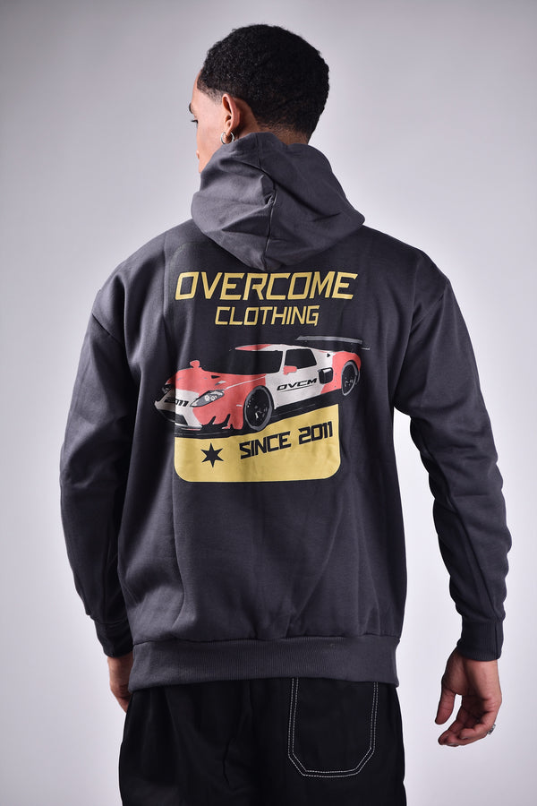 Moletom Overcome Canguru Drift Cinza Chumbo