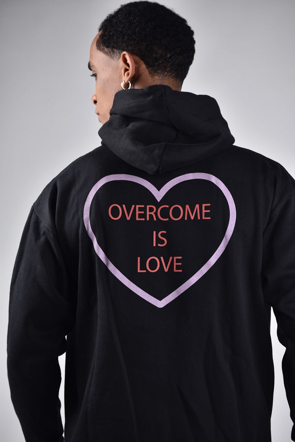 Moletom Overcome Canguru Is Love Preto