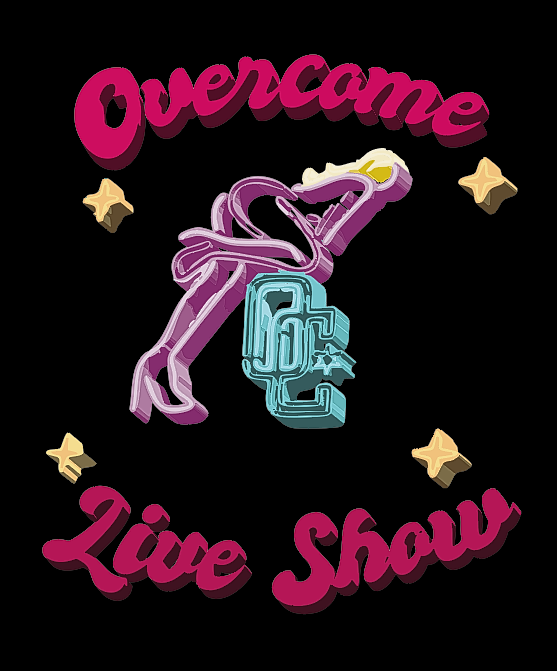 Camiseta Oversized Overcome Neon Girl Preta-001