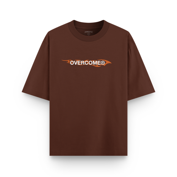 Camiseta Overcome Oversized Overdrive Marrom-001