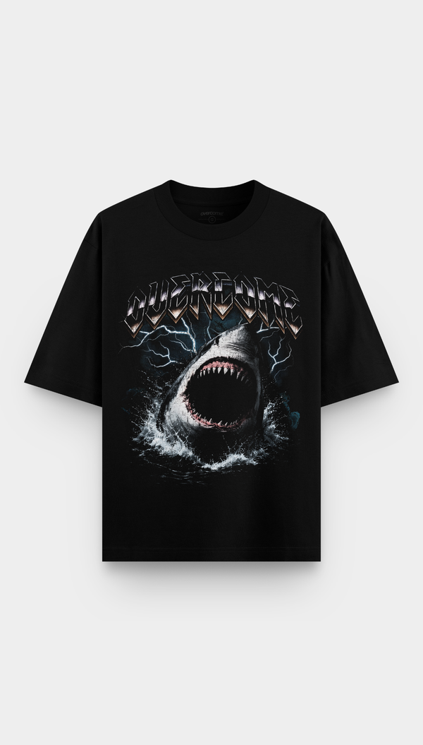Camiseta Overcome Oversized Shark Preta-001
