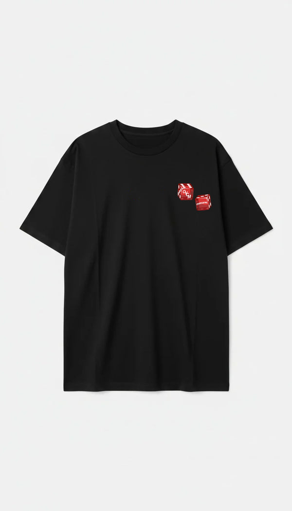 Camiseta Oversized Overcome Roll The Dice Preta-001