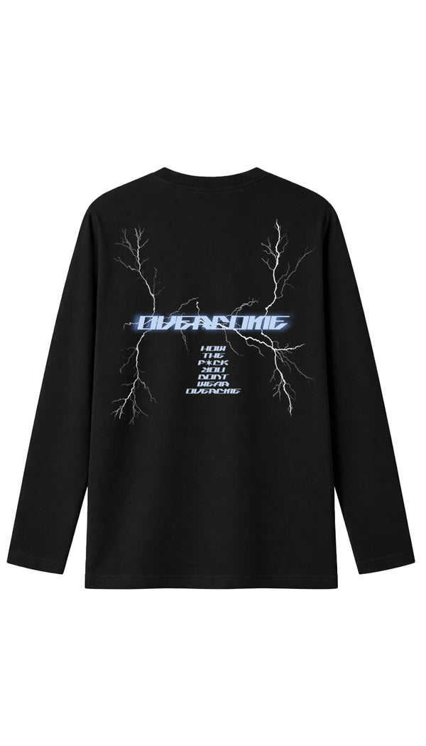 Camiseta Manga Longa Overcome Thunder Preta-001