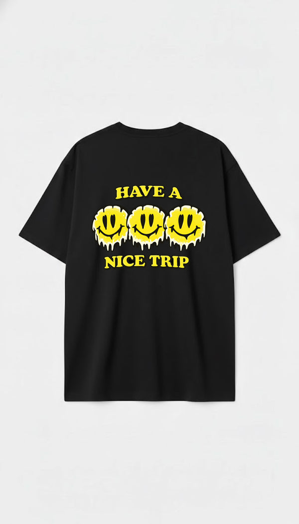 Camiseta Overcome Oversized Have A Nice Trip Preta-001