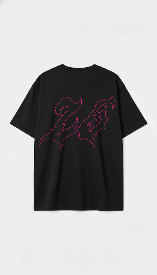 Camiseta Overcome Oversized 26 Hardcore Preta/Pink-001