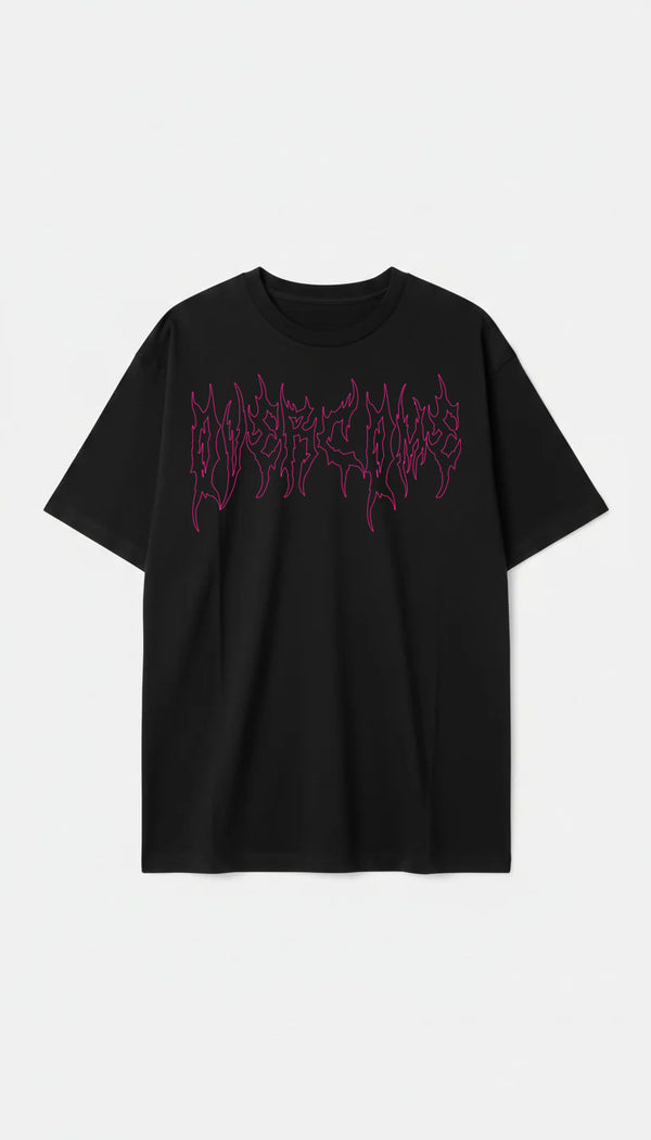 Camiseta Overcome Oversized 26 Hardcore Preta/Pink-001