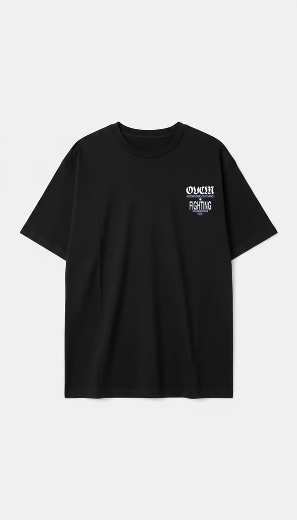Camiseta Overcome Oversized Champions Boxing Preta-001
