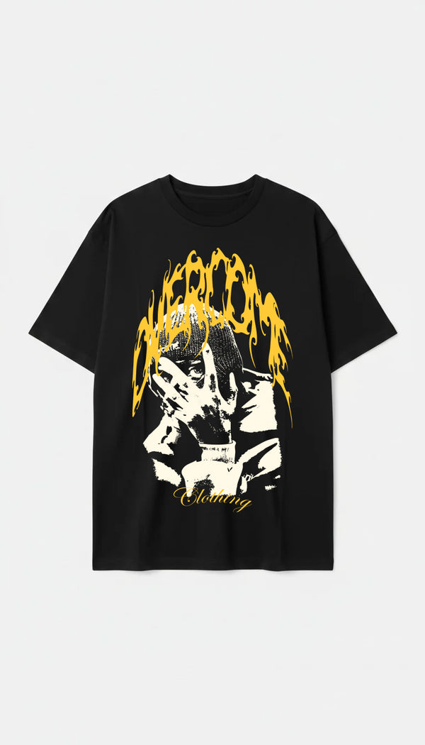Camiseta Overcome Oversized Cold Fire Preta-001