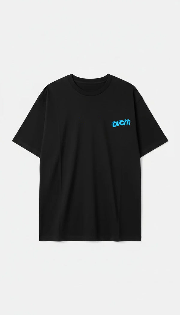 Camiseta Overcome Oversized Digital Wave Preta-001