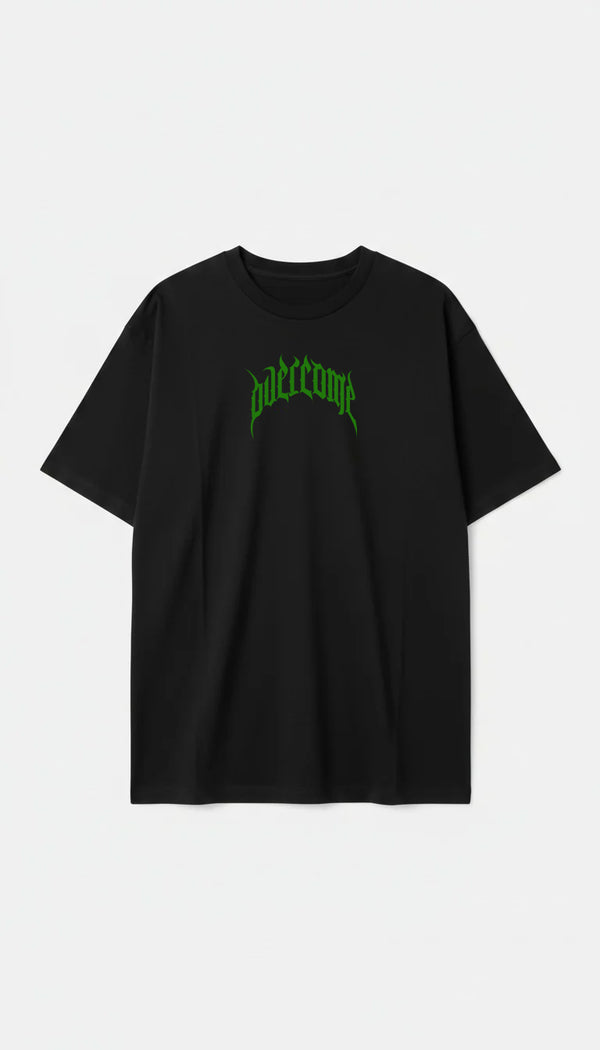 Camiseta Overcome Oversized Dark Angel 2.0 Preta/Verde-001