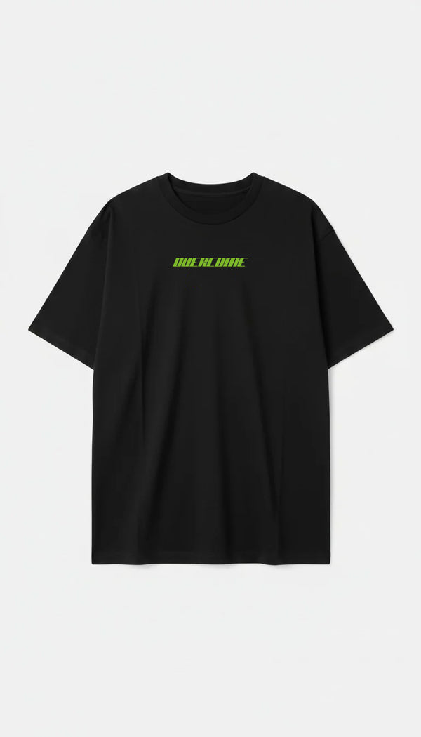 Camiseta Overcome Oversized Green Rush Preta-001