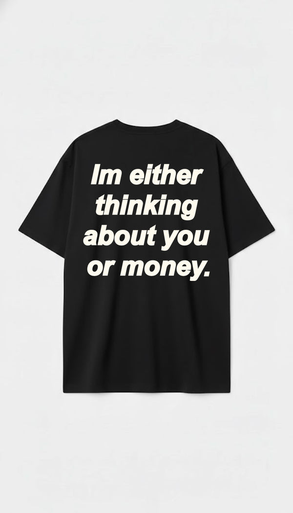 Camiseta Overcome Oversized You Or Money Preta-001