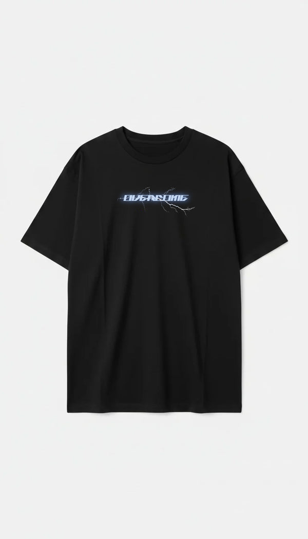 Camiseta Overcome Oversized Thunder Preta/Azul-001
