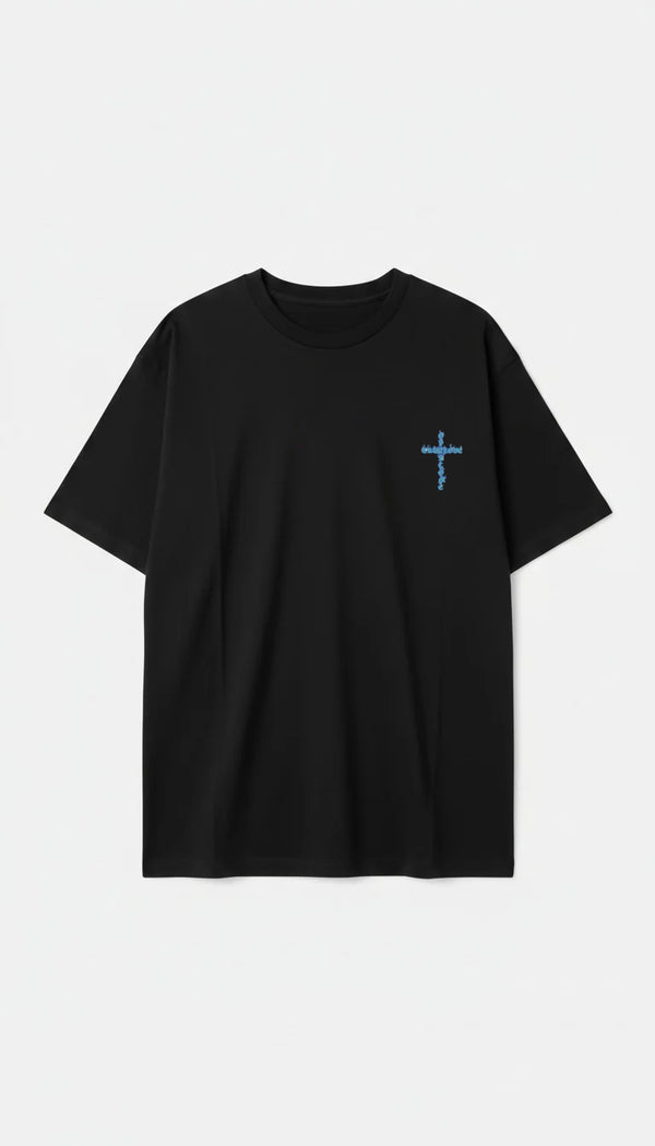 Camiseta Oversized Overcome Fire Cross Preta-001