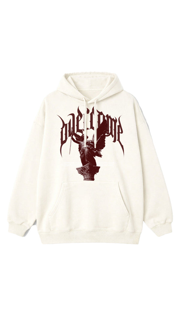Moletom Overcome Canguru Dark Angel Off White/Vermelho-001