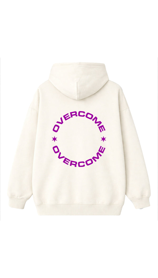 Moletom Overcome Canguru Encore Off White/Roxo-001