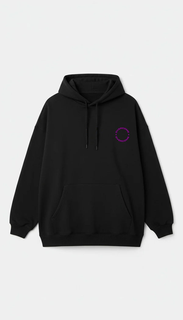 Moletom Overcome Canguru Encore 2.0 Preto/Roxo-001