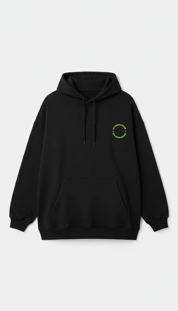 Moletom Overcome Canguru Encore 2.0 Preto/Verde-001