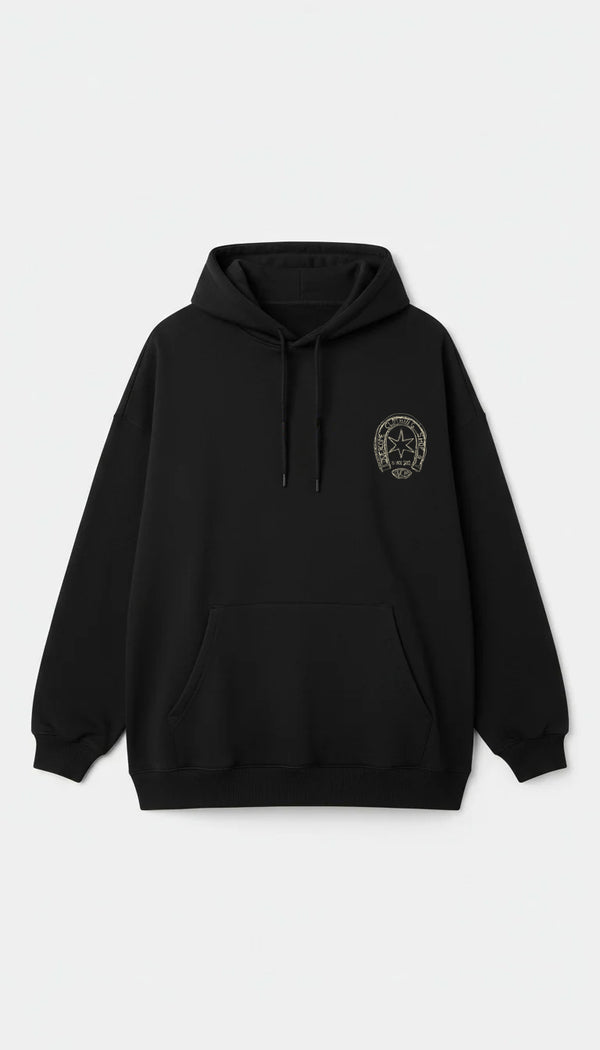 Moletom Overcome Canguru Horse Shoe Preto-001