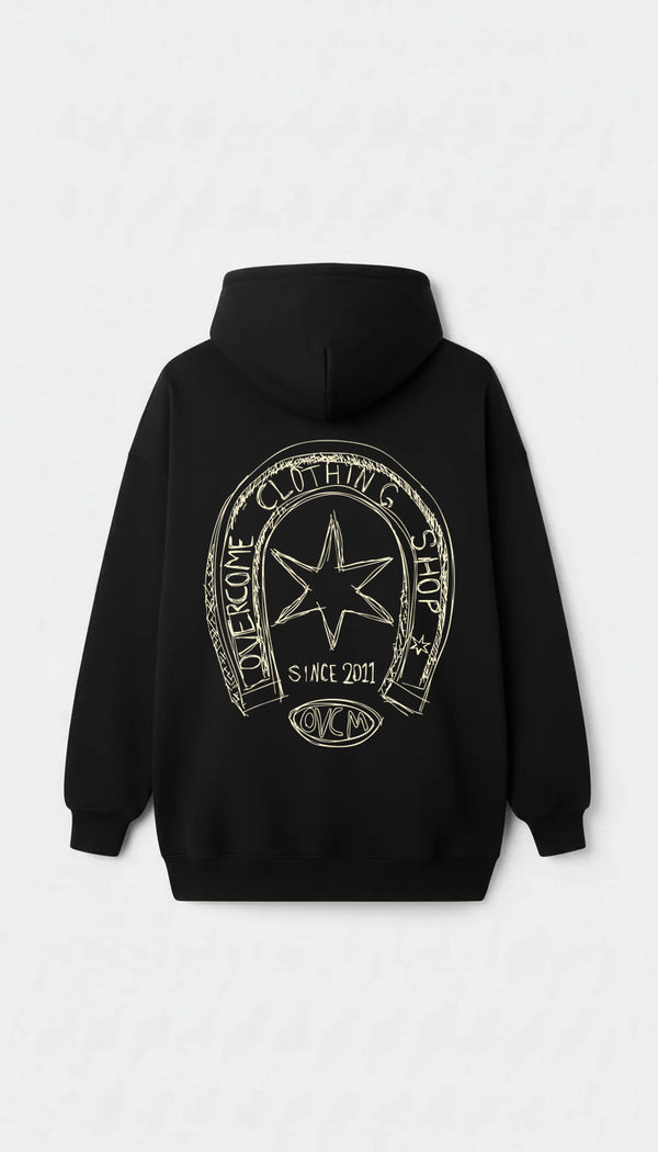 Moletom Overcome Canguru Horse Shoe Preto-001