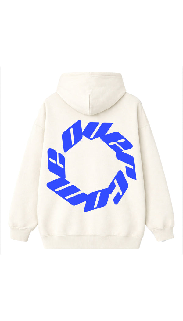 Moletom Canguru Overcome NLN Off White/Azul-001
