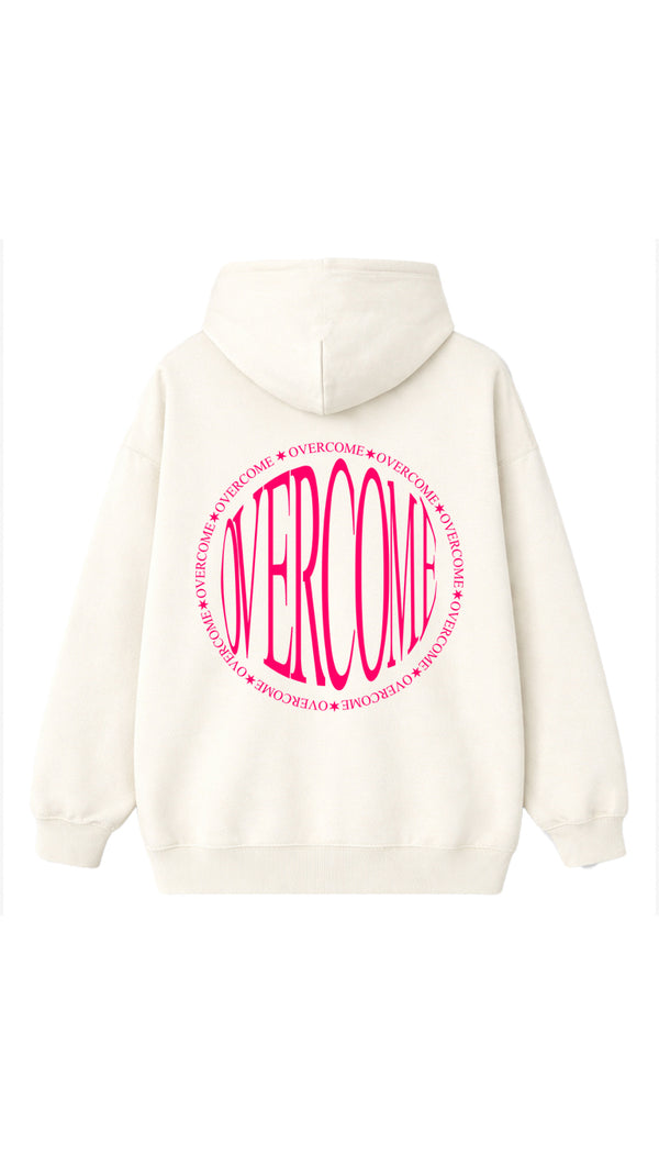 Moletom Canguru Overcome Sphere Off White/Rosa-001