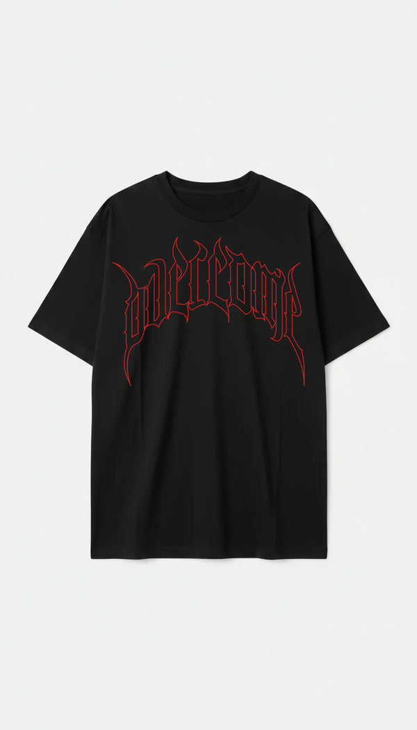 Camiseta Overcome Oversized Red Death Preta-001