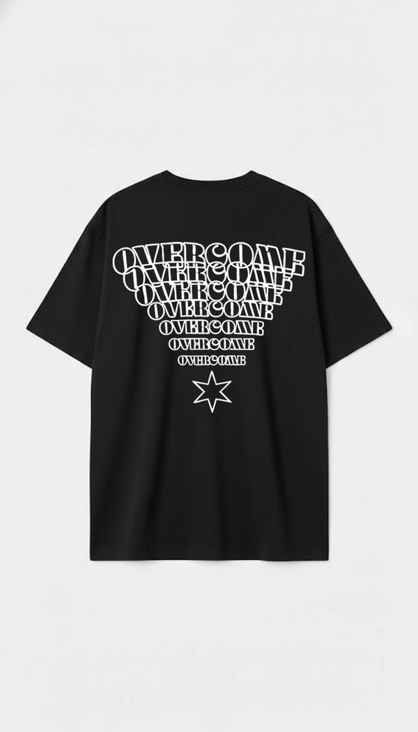 Camiseta Overcome Oversized Repetitions Preta-001