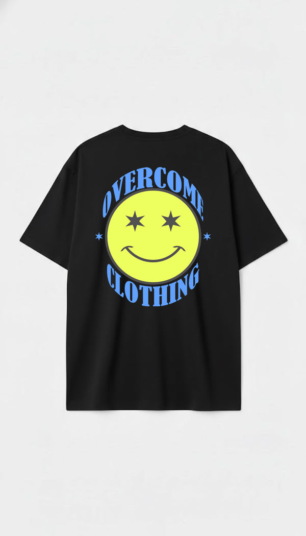 Camiseta Oversized Overcome Star Smile Preta-001