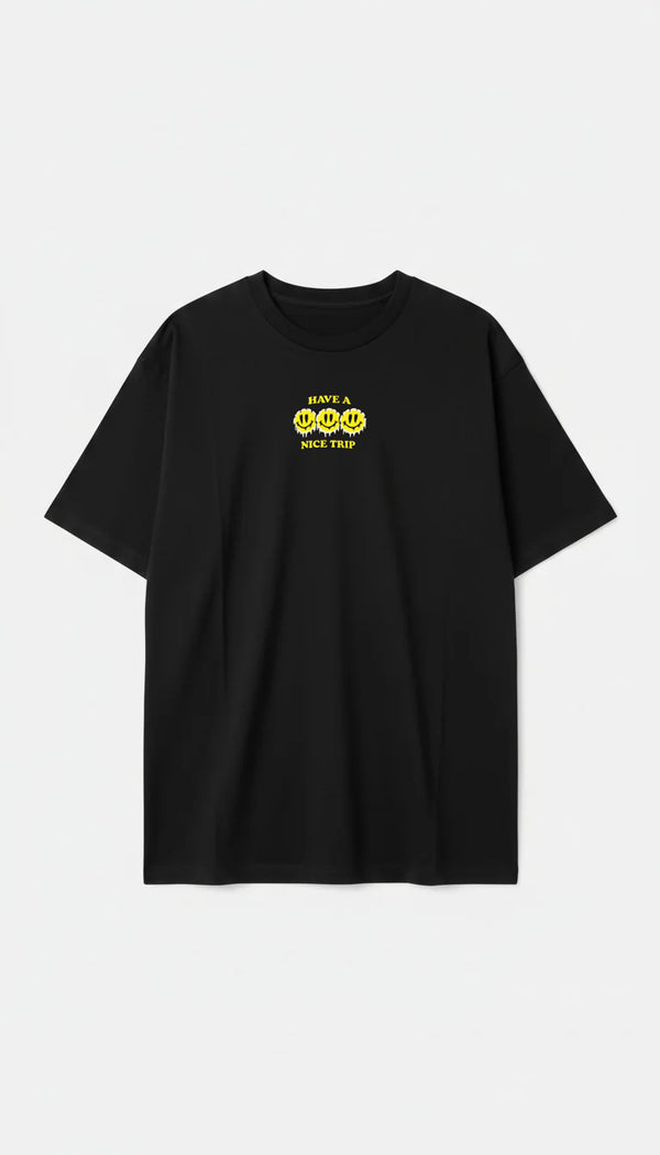 Camiseta Overcome Oversized Have A Nice Trip Preta-001