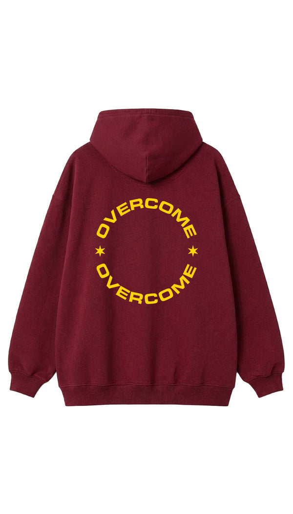Moletom Overcome Canguru Encore Bordo/Amarelo-001