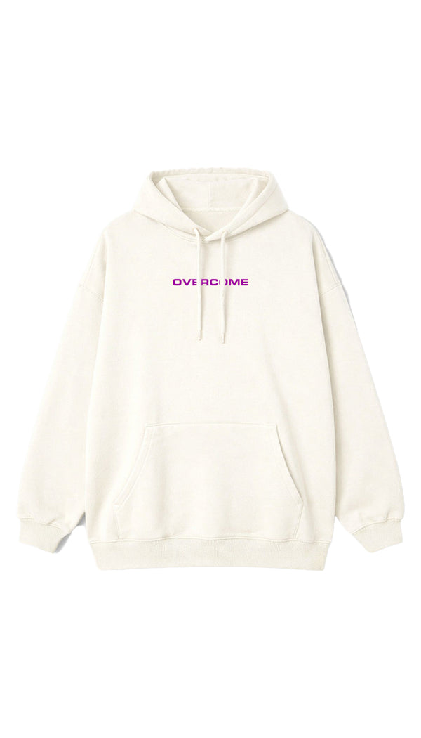 Moletom Overcome Canguru Encore Off White/Roxo-001