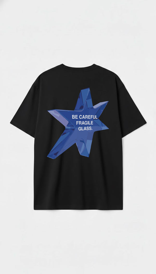 Camiseta Oversized Overcome Glass Preta-001
