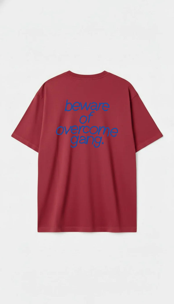 Camiseta Oversized Overcome Gang Vermelha-001