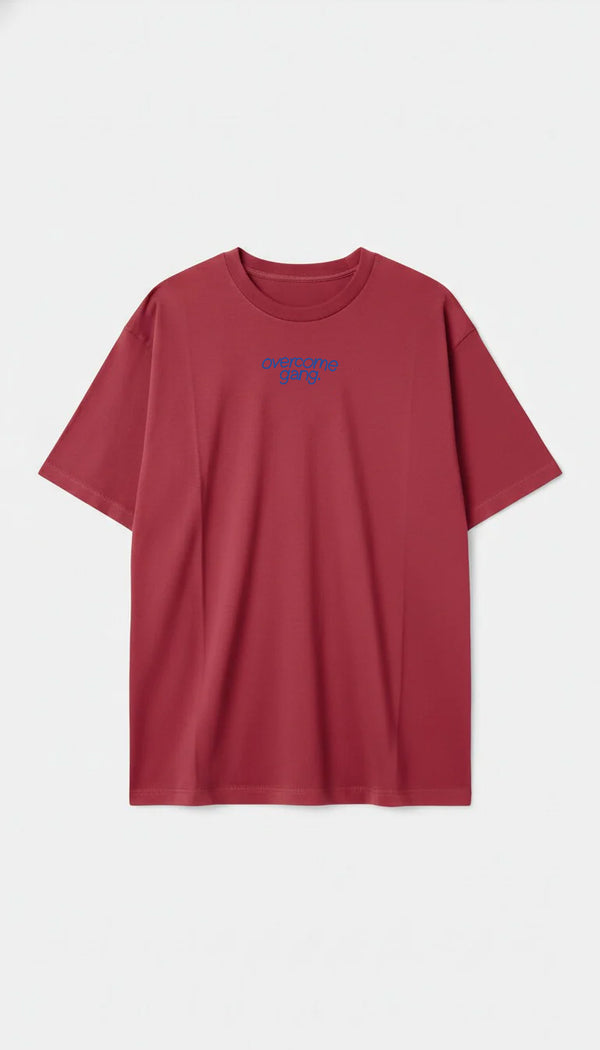 Camiseta Oversized Overcome Gang Vermelha-001