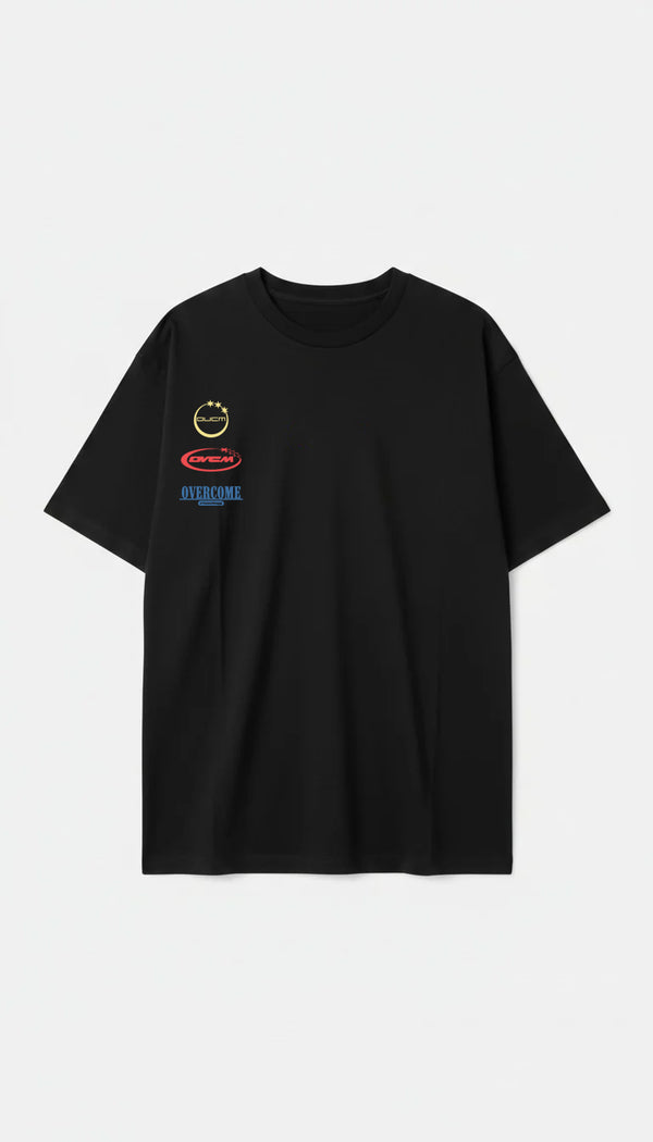 Camiseta Oversized Overcome Motorsport Preta-001