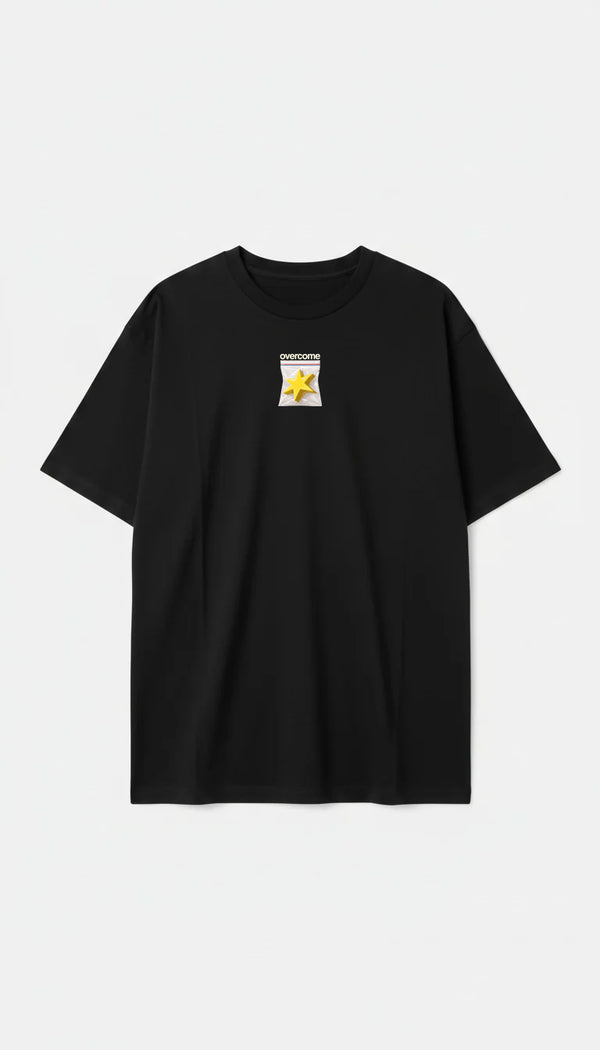 Camiseta Oversized Overcome Zip Lock Preta-001