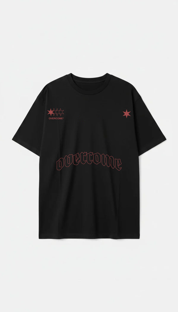 Camiseta Oversized Overcome Victory Preta-001