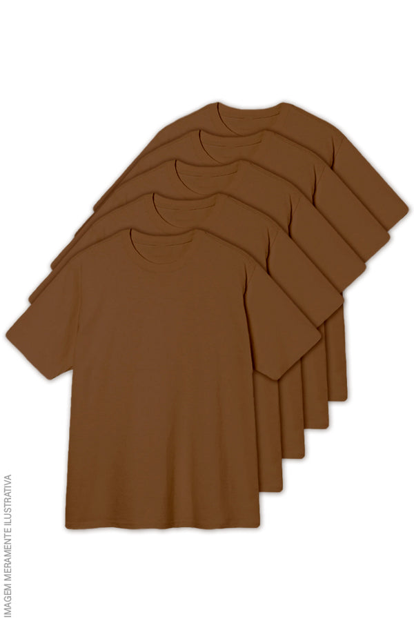 Kit 5 Camisetas Oversized DailyBasics Marrom