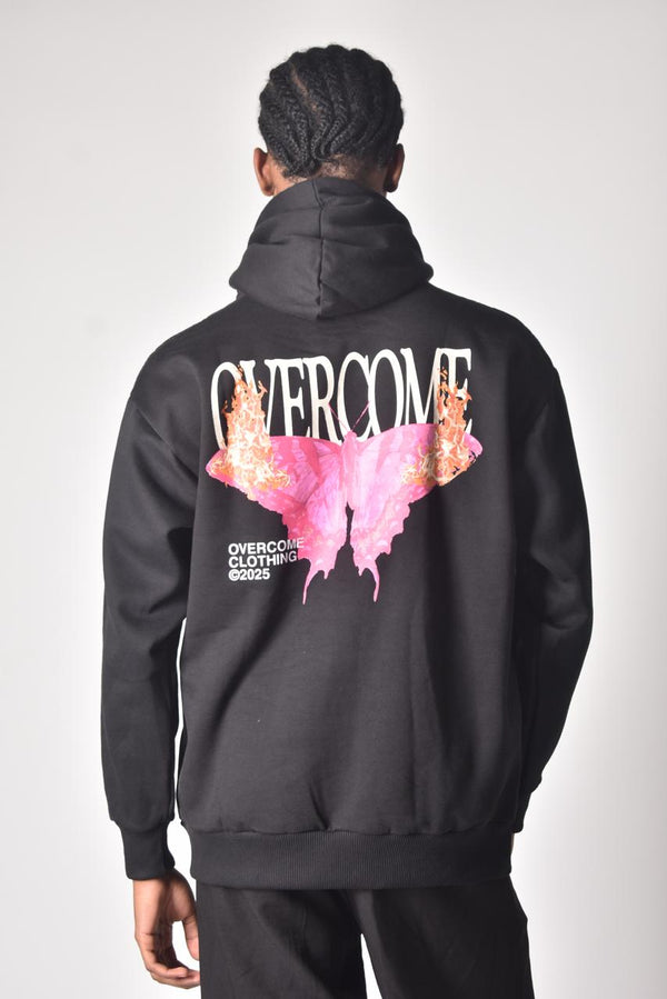 Moletom Overcome Canguru Burning Beauty 2.0 Preto