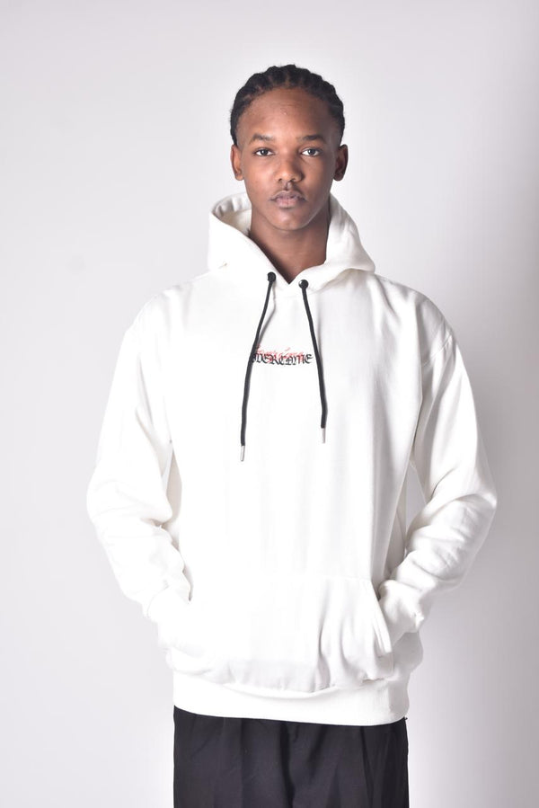 Moletom Overcome Canguru Dual Script Off White