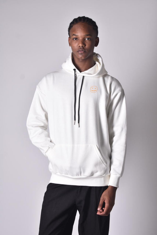 Moletom Overcome Canguru Smile For Haters 2.0 Off White