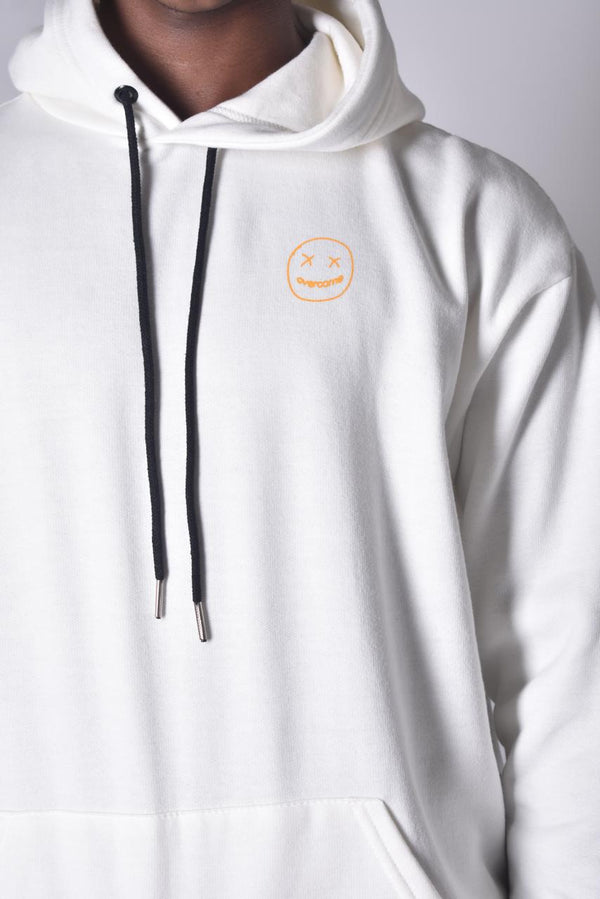 Moletom Overcome Canguru Smile For Haters 2.0 Off White