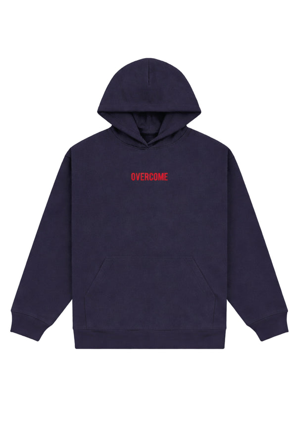 Moletom Overcome Canguru Mini Logobox Azul Marinho/Vermelho