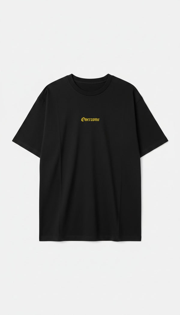 Camiseta Overcome New Script Preta/Amarela-001