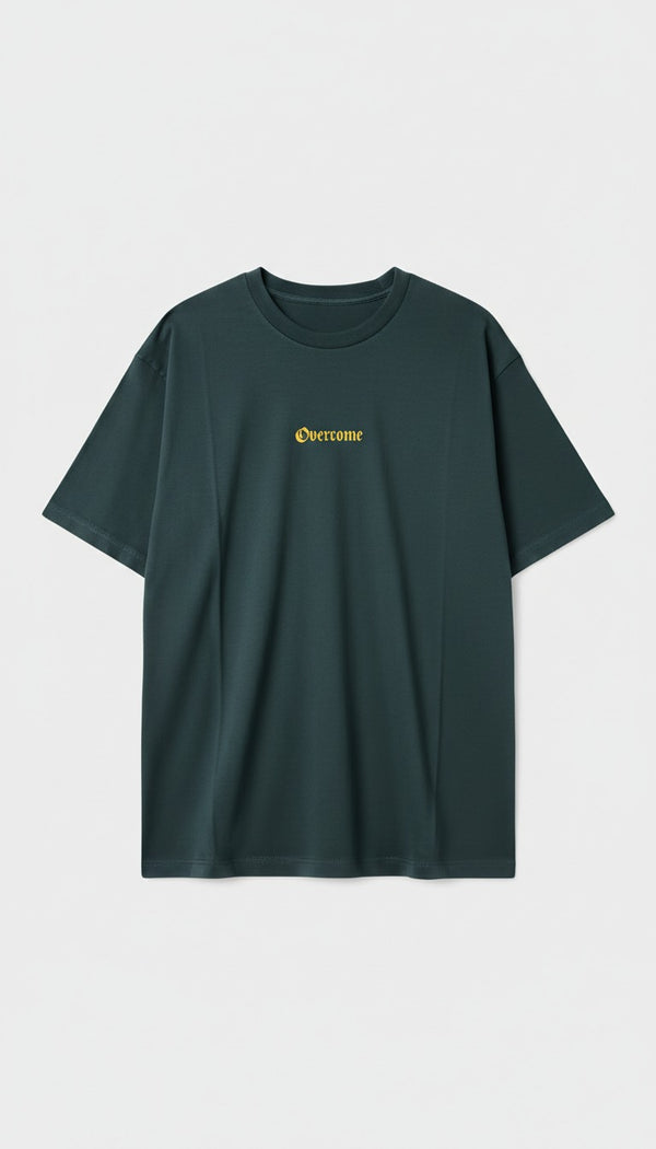 Camiseta Overcome New Script Verde/Amarela-001